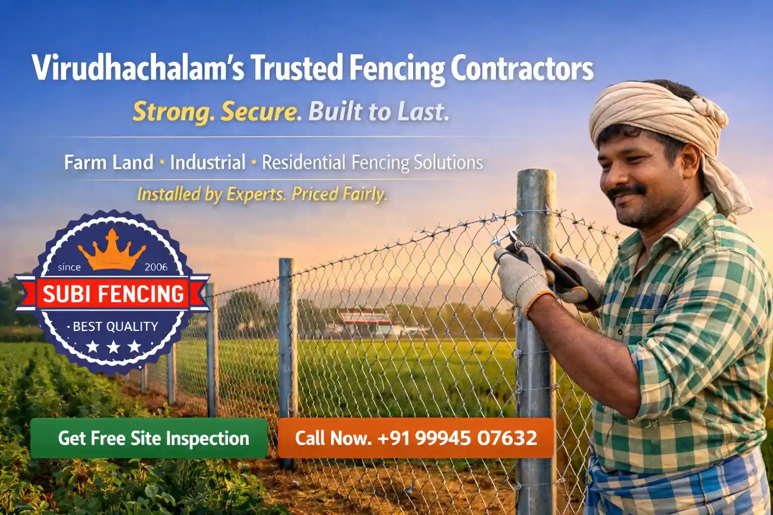Chain Link Fencing Contractors in Virudhachalam